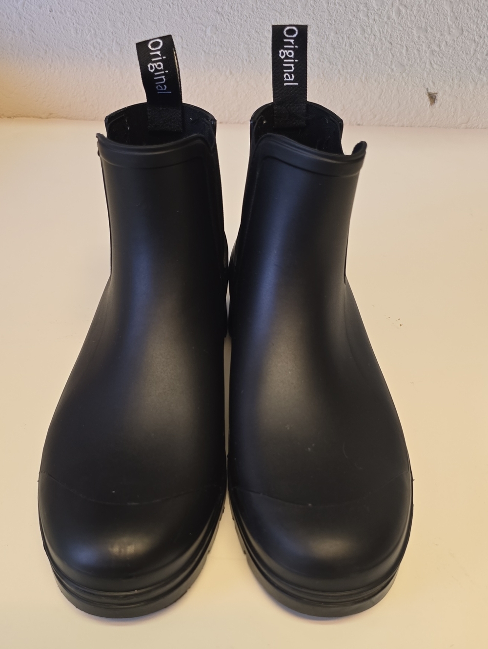 Black Waterproof Chelsea Rain Boots for Women